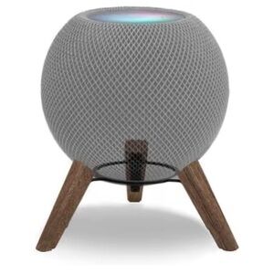 Real Wood Stand for HomePod mini Wooden Tripod with Metal Ring